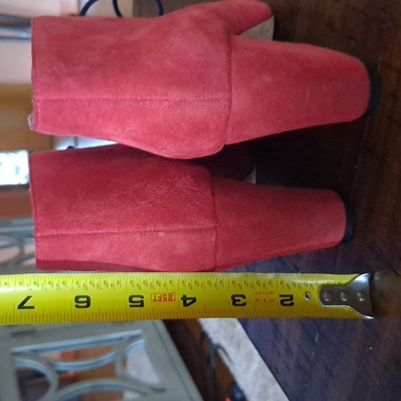 Kate Spade Red Suede Leather Bootie Size 8.5M - Picture 5 of 5